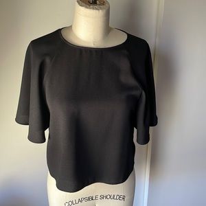 NWOT Zara Black Dressy Crop Top